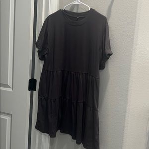Dark Gray Tiered Babydoll dress